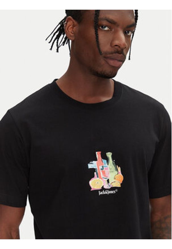 Jack & Jones - Jack&Jones T-Shirt Varenna 12273162 Czarny Regular Fit. Kolor: czarny. Materiał: bawełna