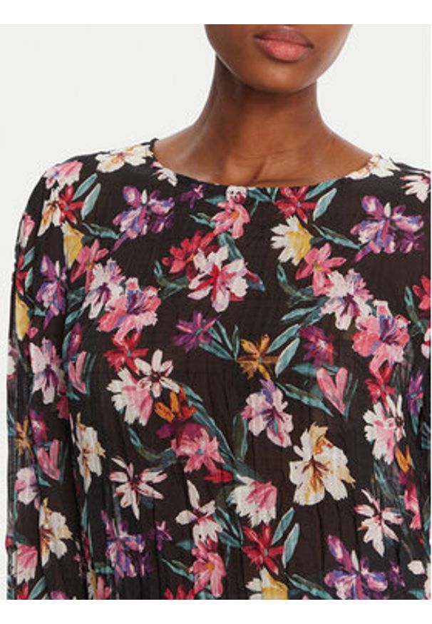 Desigual Bluzka Flori 25WWBW03 Czarny Regular Fit. Kolor: czarny. Materiał: syntetyk