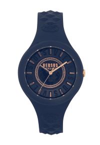 Versus Versace - Zegarek VSPOQ4019. Kolor: niebieski. Materiał: syntetyk, tworzywo sztuczne, materiał #1