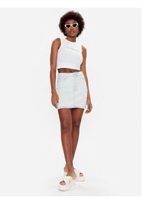 Calvin Klein Jeans Top J20J221521 Biały Slim Fit. Kolor: biały. Materiał: bawełna #5