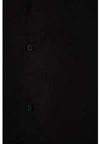 Armani Exchange koszula męska kolor czarny regular z kołnierzykiem klasycznym. Typ kołnierza: kołnierzyk klasyczny. Kolor: czarny. Materiał: tkanina, jedwab, materiał, lyocell. Długość rękawa: długi rękaw. Długość: długie. Styl: klasyczny #3