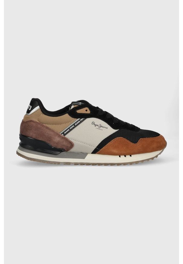 Pepe Jeans sneakersy LONDON FOREST M kolor brązowy PMS30992. Nosek buta: okrągły. Kolor: brązowy. Materiał: guma