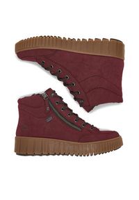 Rieker Trzewiki CEO-Y6104-35 Bordowy. Kolor: czerwony. Materiał: materiał #7
