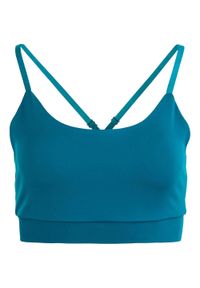 ZOOPLEMENTS - ATHL DPT Yoga biustonosz sportowy damski. Kolor: niebieski, wielokolorowy, zielony. Długość rękawa: na ramiączkach. Sport: bieganie, joga i pilates #1