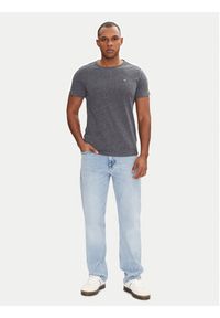 Tommy Jeans T-Shirt Jaspe DM0DM09586 Granatowy Slim Fit. Kolor: niebieski. Materiał: syntetyk #2