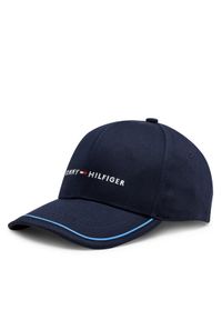 TOMMY HILFIGER - Tommy Hilfiger Czapka z daszkiem Th Skyline Cotton 6 Panel Cap AM0AM12304 Granatowy. Kolor: niebieski. Materiał: materiał #1