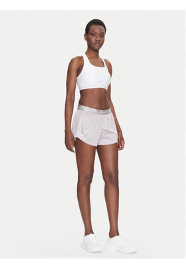 Under Armour Szorty sportowe Tech™ Play Up Shine 1389883 Beżowy Regular Fit. Kolor: beżowy. Materiał: syntetyk