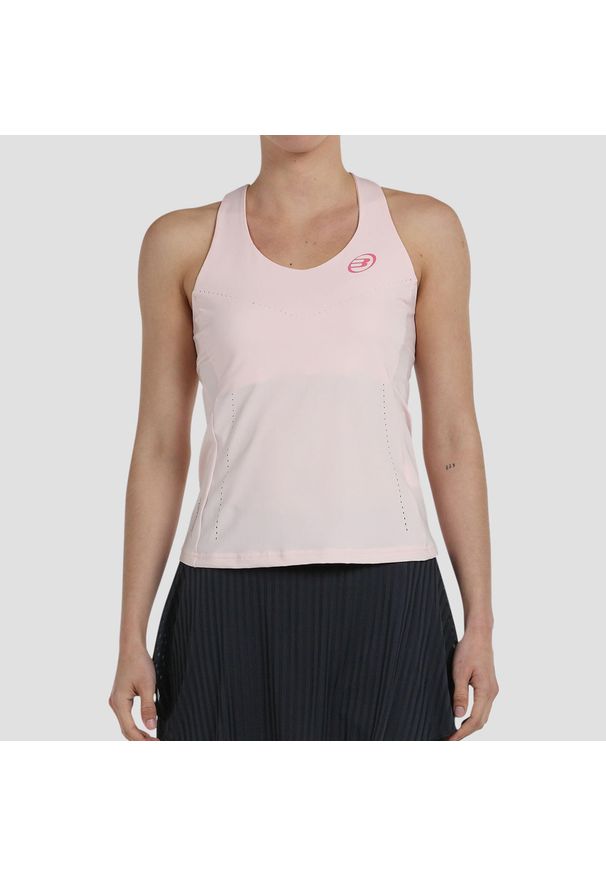 Koszulka na ramiączka do padla damska Bullpadel Envio. Kolor: różowy. Materiał: jersey, nylon, tkanina. Długość rękawa: na ramiączkach