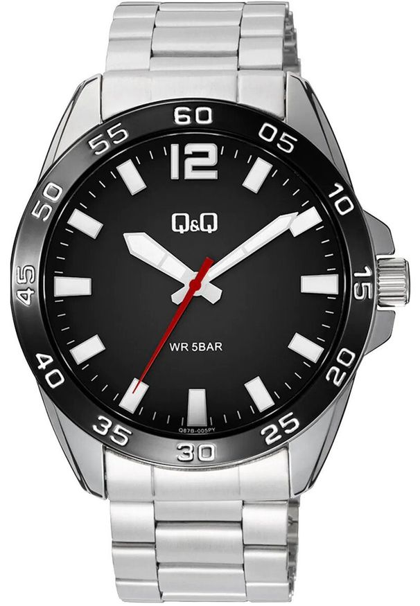 Zegarek męski QQ Q87B-005P srebrny. Kolor: srebrny