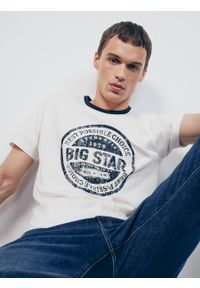 Big-Star - Koszulka męska z nadrukiem biała Javon 100. Okazja: na co dzień. Kolor: biały. Wzór: nadruk. Styl: vintage, casual, klasyczny, retro #2