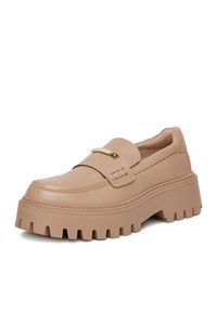 DeeZee Loafersy HY19001-2 Beżowy. Kolor: beżowy. Materiał: skóra #5