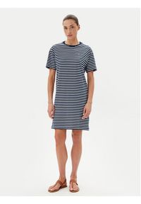 TOMMY HILFIGER - Tommy Hilfiger Sukienka codzienna UW0UW05937 Granatowy Regular Fit. Okazja: na co dzień. Kolor: niebieski. Materiał: bawełna. Typ sukienki: proste. Styl: casual #5