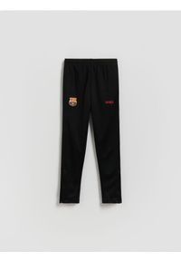 Reserved - Legginsy Barcelona - czarny. Kolor: czarny. Materiał: tkanina #1