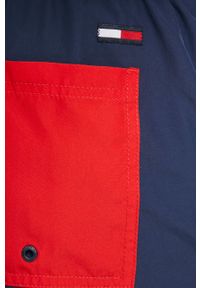 Tommy Jeans szorty kąpielowe kolor granatowy. Kolor: niebieski. Materiał: tkanina, poliester. Wzór: nadruk #3