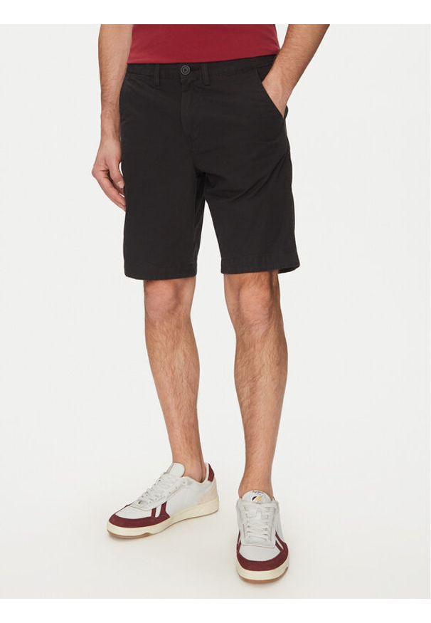Napapijri Szorty materiałowe Nakuru 6 NP0A4HRV Czarny Regular Fit. Kolor: czarny. Materiał: bawełna