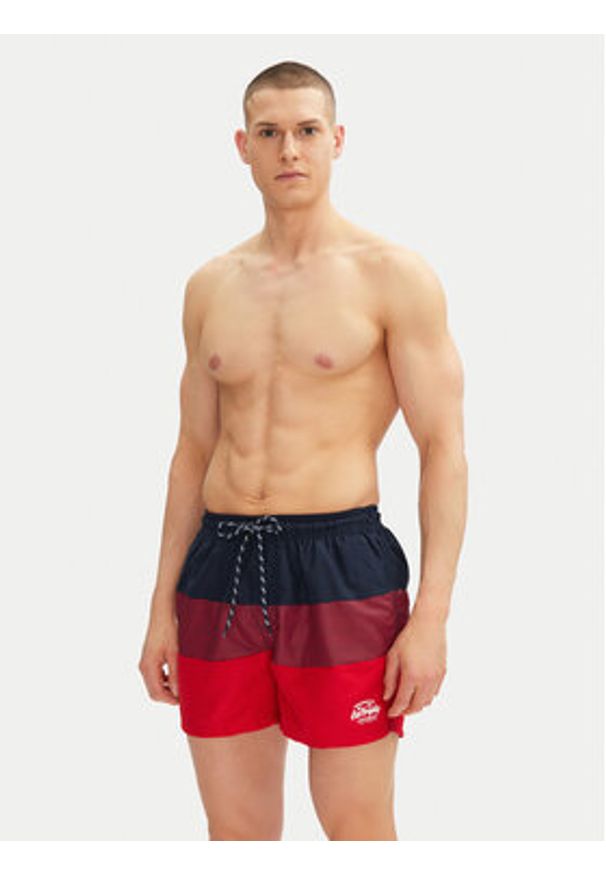 Henderson Szorty kąpielowe Rival 42609 Czerwony Regular Fit. Kolor: czerwony. Materiał: syntetyk