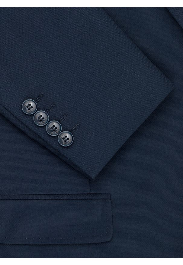 Pako Lorente - PAKO LORENTE – Klasyczna marynarka męska w kolorze granatowym. Kolor: niebieski, czarny. Materiał: jeans, elastan, wiskoza, poliester. Wzór: gładki. Styl: klasyczny