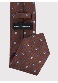 Pako Lorente - PAKO LORENTE – Brązowy krawat we wzór. Kolor: brązowy. Materiał: poliester. Wzór: geometria #3