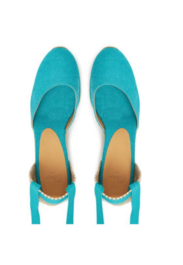 Castañer Espadryle Carina/6/002 021644 Turkusowy. Kolor: turkusowy. Materiał: materiał