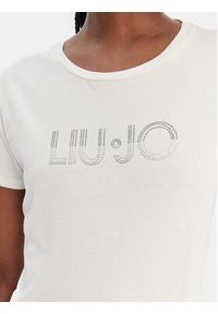 Liu Jo Sport T-Shirt TA6056 JS923 Écru Regular Fit. Materiał: bawełna. Styl: sportowy #3