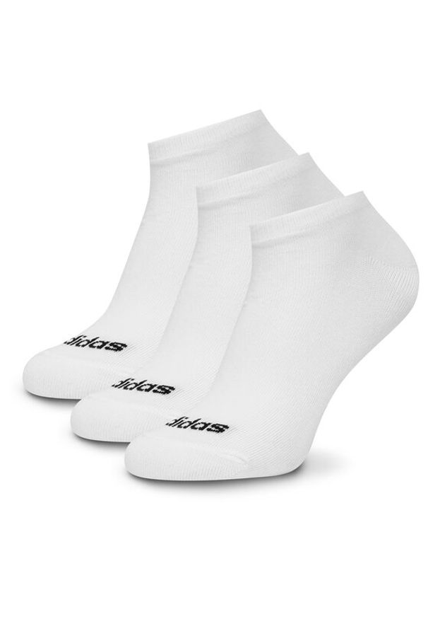 Adidas - adidas Skarpety krótkie HT3447 3-PACK Biały. Kolor: biały. Materiał: bawełna