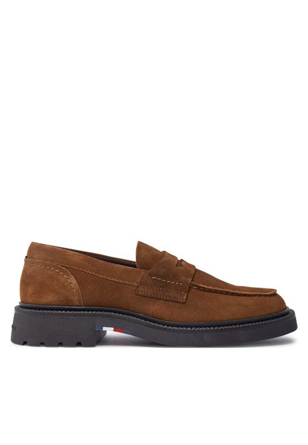 TOMMY HILFIGER - Tommy Hilfiger Mokasyny Comfort FM0FM05263 Brązowy. Kolor: brązowy. Materiał: skóra, zamsz