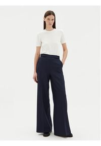 BOSS Spodnie palazzo Tupita 50531846 Granatowy Wide Leg. Kolor: niebieski. Materiał: wiskoza #2