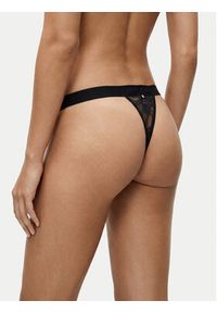 TOMMY HILFIGER - Tommy Hilfiger Stringi UW0UW06267 Czarny. Kolor: czarny. Materiał: syntetyk #2