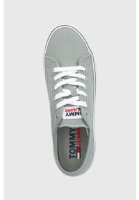 Tommy Jeans tenisówki męskie kolor szary. Nosek buta: okrągły. Zapięcie: sznurówki. Kolor: szary. Materiał: materiał, guma #5