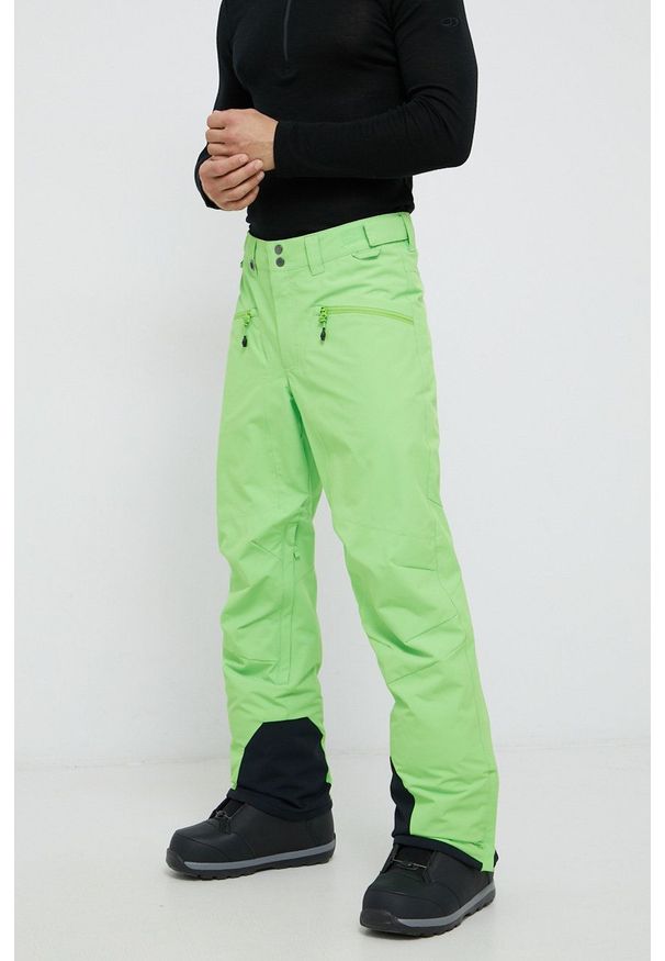 Quiksilver - Spodnie. Kolor: zielony. Materiał: materiał. Wzór: gładki