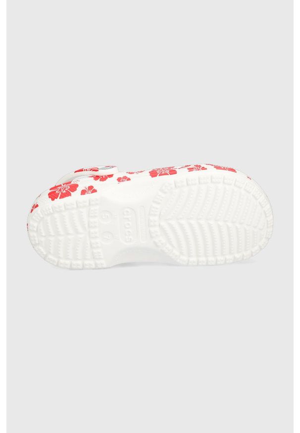 Crocs klapki damskie kolor czerwony. Nosek buta: okrągły. Kolor: czerwony. Materiał: guma, materiał
