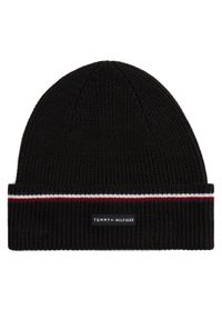 TOMMY HILFIGER - Tommy Hilfiger Czapka AM0AM13587 Czarny. Kolor: czarny. Materiał: wełna, materiał