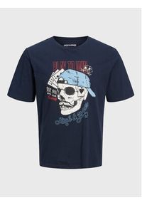 Jack & Jones - Jack&Jones T-Shirt Roxbury 12227779 Granatowy Regular Fit. Kolor: niebieski. Materiał: bawełna #5