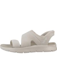skechers - Sandały Skechers Model Slip-ins Go Walk Flex Kolor Beżowy. Kolor: beżowy. Materiał: materiał