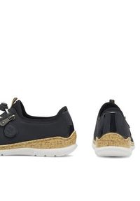 Rieker Sneakersy N4263-14 Granatowy. Kolor: niebieski. Materiał: skóra #4