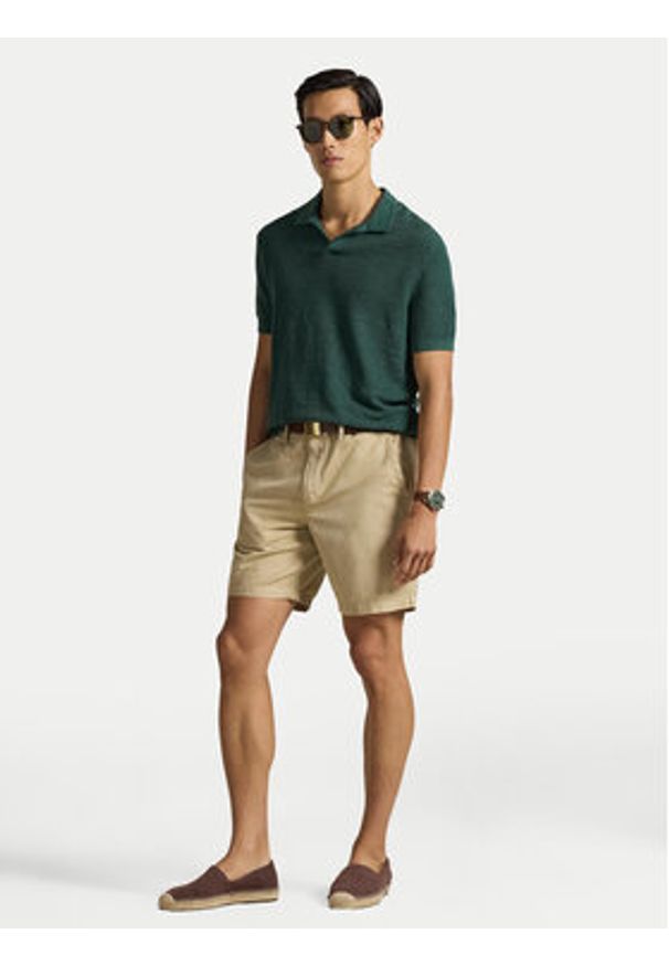 Polo Ralph Lauren Szorty materiałowe 710741375024 Beżowy Regular Fit. Kolor: beżowy. Materiał: bawełna