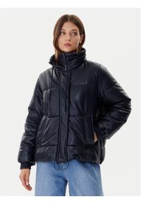 Sportmax Code Kurtka z imitacji skóry Delta 74860205 Czarny Relaxed Fit. Kolor: czarny. Materiał: skóra
