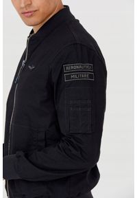 Aeronautica Militare - AERONAUTICA MILITARE Męska czarna bomberka, Rozmiar 52. Kolor: czarny #10