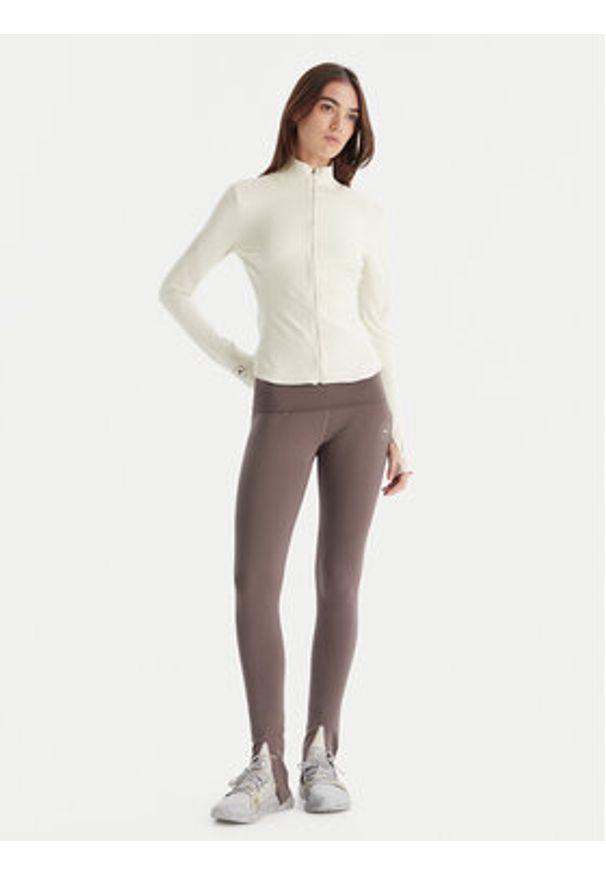 Adidas by Stella McCartney - adidas by Stella McCartney Koszulka techniczna Training Midlayer JM1397 Beżowy Slim Fit. Kolor: beżowy. Materiał: syntetyk