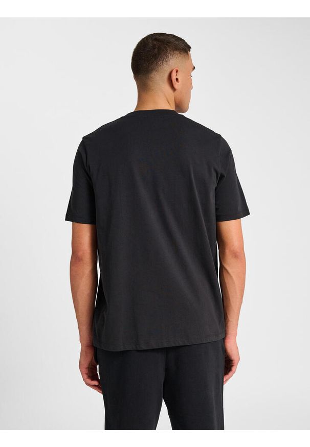 Hummel koszulka męska bawełniana logo haftowane hml Pulse T-shirt. Kolor: czarny. Materiał: bawełna. Wzór: haft. Sport: fitness