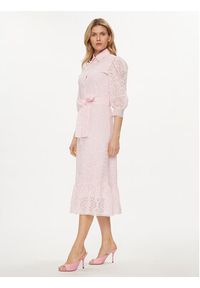 Fracomina Sukienka koszulowa FR24SD2009W68701 Różowy Regular Fit. Kolor: różowy. Materiał: bawełna. Typ sukienki: koszulowe #5