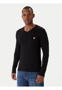Guess Longsleeve M2YI08 J1314 Czarny Slim Fit. Kolor: czarny. Materiał: bawełna. Długość rękawa: długi rękaw #1
