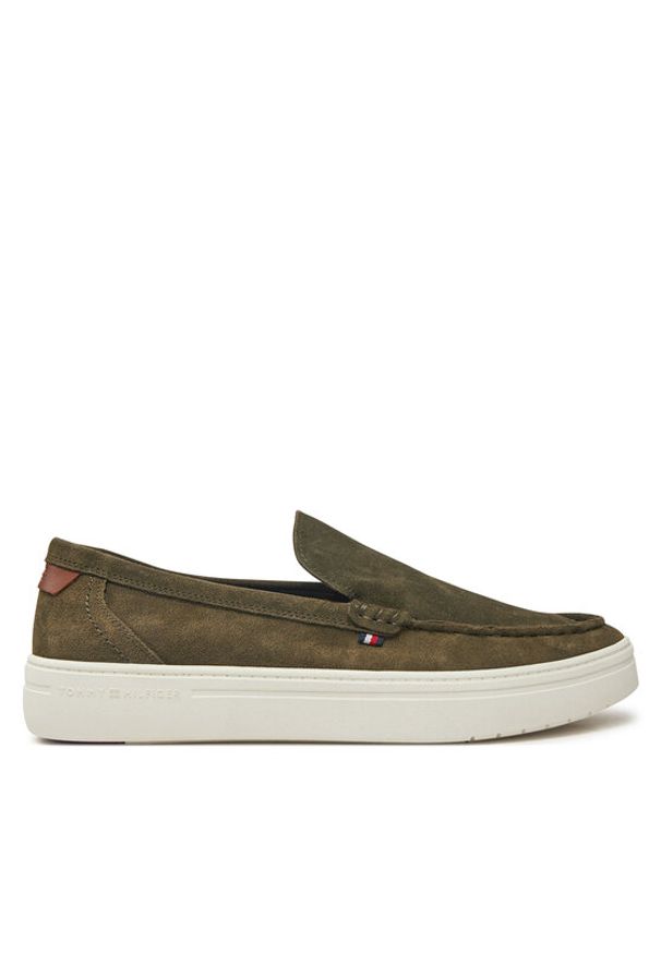 TOMMY HILFIGER - Tommy Hilfiger Mokasyny FM0FM05354 Zielony. Kolor: zielony. Materiał: zamsz, skóra