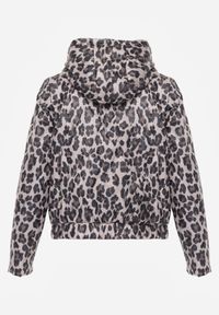 Born2be - Czarno-Różowa Kurtka Przejściowa w Panterkę z Odpinanym Kapturem Antolea. Kolor: różowy. Materiał: jeans, poliester. Wzór: motyw zwierzęcy. Styl: klasyczny #5