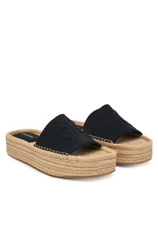 Calvin Klein Espadryle Ebeth HW0HW02894 Czarny. Kolor: czarny. Materiał: materiał