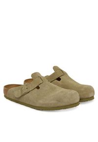 Birkenstock Klapki Boston 1025788 Khaki. Kolor: brązowy. Materiał: zamsz, skóra #3
