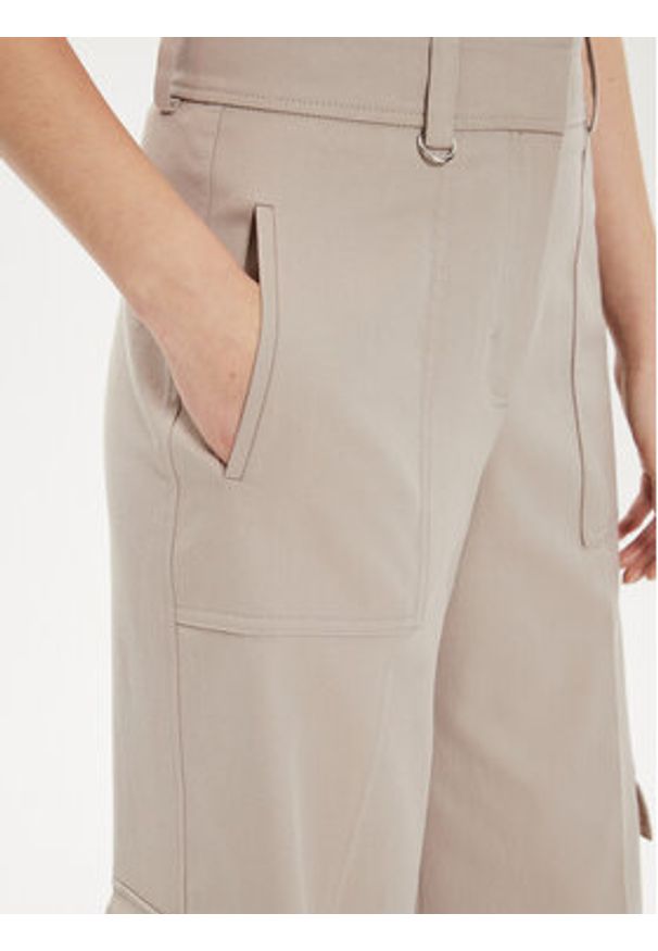 BOSS - Boss Spodnie materiałowe Teneria 50512874 Écru Straight Fit. Materiał: bawełna, wiskoza