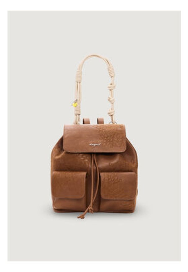 Desigual Plecak 26SAKP39 Brązowy. Kolor: brązowy. Materiał: skóra