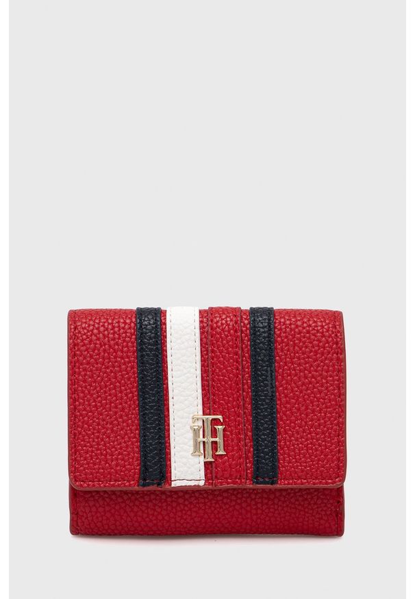 TOMMY HILFIGER - Tommy Hilfiger portfel damski kolor czerwony. Kolor: czerwony