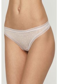 Calvin Klein Underwear - Stringi (3-pack). Kolor: wielokolorowy. Materiał: nylon, dzianina, elastan. Wzór: gładki #9